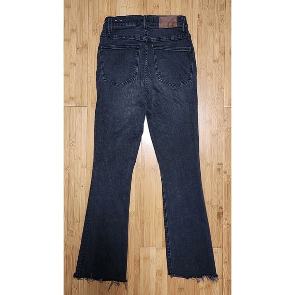 Madewell Womens Black Cali Demi Boot Distressed Button Fly Jeans G7687 Sz 24x26 - Picture 12 of 12